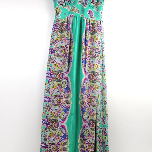 Tibi Silk Paisley Maxi Dress Size 4 - Picture 8 of 12